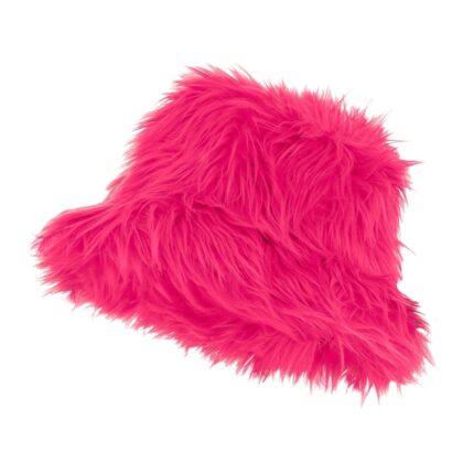 Plüsch Angler Hut Neon Pink